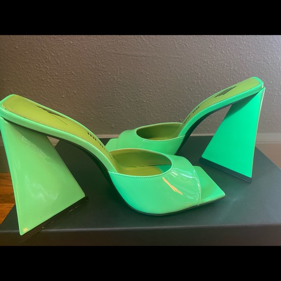 The Attico Sandal heel fluo green. - Picture 12 of 13